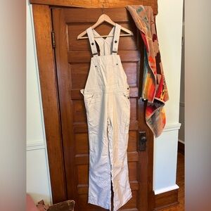 Patagonia All Seasons Hemp Canvas Bib Overalls -Size Small Cream